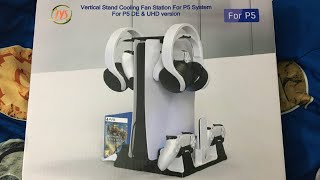 PS5 Vertical Stand and Dual Controller Charger Station (by JYS) REVIEW!
