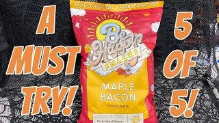 Be Happy ~ Maple Bacon Popcorn review #snacks #popcorn #review