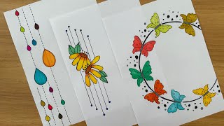 3 Cover Page Design for Assignment/ Project || Front Page Design for Project Work || Border Design