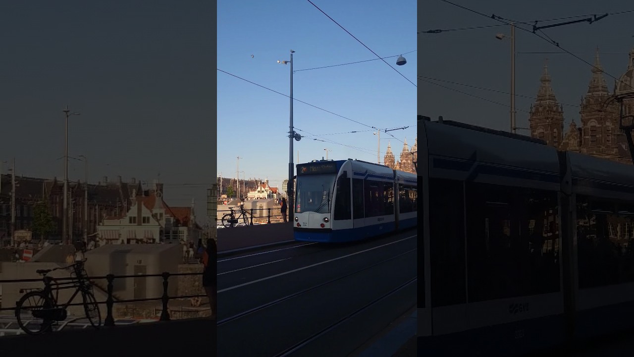 trams in Amsterdam 