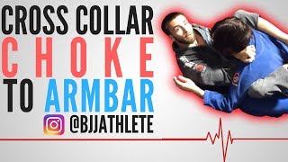 Cross Collar Choke to Armbar | Jiu Jitsu Technique | BJJ ATHLETE