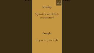 A Word for Secretive Behavior: Cryptic