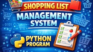 Shopping list management system - python program 