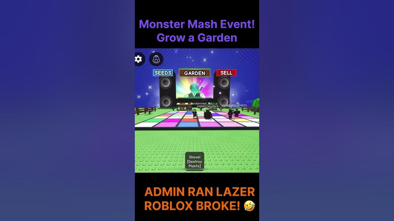 Grow a Garden World Record Monster Mash Event — Roblox Broke when admin ran lazer 8M players