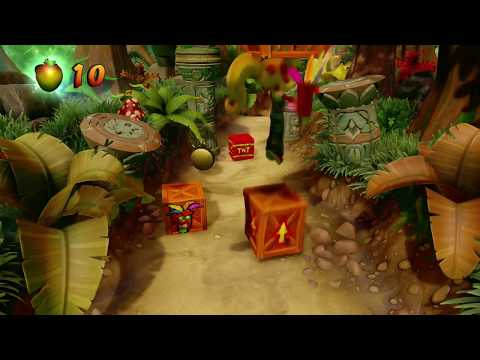 Crash Bandicoot 1 (N-Sane Trilogy) - Completing Jungle Rollers (Green Gem Platform)