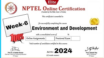 Environment and Development week-6 Assignment Answers || NPTEL 2024