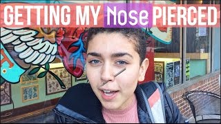 I GOT A HOLE IN MY FACE? GETTING MY NOSE PIERCED!