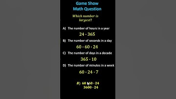 Game Show Math Question:  Which is the Largest Number? #maths #education