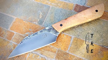 Shaping The Handle And Sharpening The 5160 EDC Seax | Daily Vlog | Knife Maker