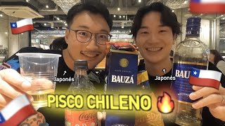 Probando PISCO y PISCOLA con mi mejor amigo japonés | Japonés reacciona al pisco chileno ?