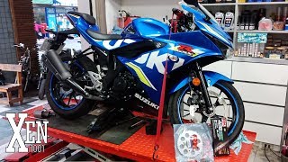 帶小阿魯GSX-R150去換鏈條和前後齒盤