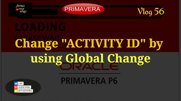 How to change Activity ID after creating the schedule in primavera P6
