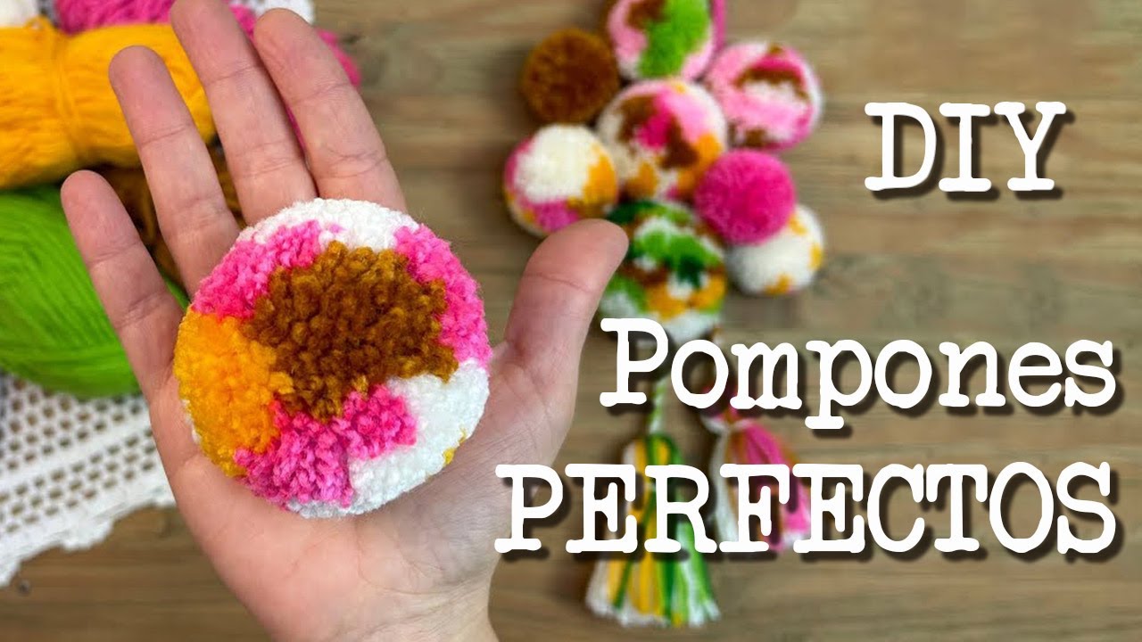 🌸 Cómo hacer Pompones PERFECTOS 🥳 TUTORIAL 👉 DIY POMPOM