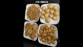 4 in 1 Snacks | Masala kaju | Kachori | Khasta Mathri | Mathri