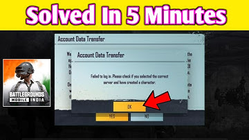 Data Transfer Problem Fix in 5 Minutes - Battlegrounds Mobile India