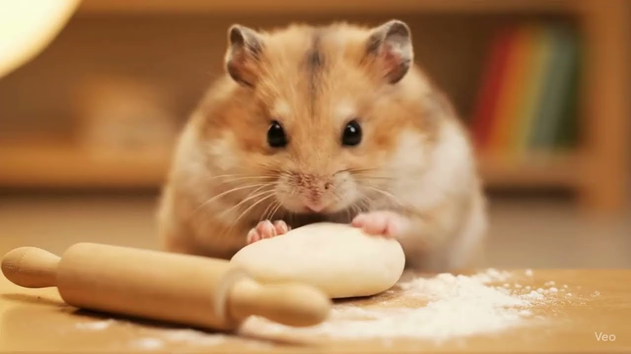 Mini Chef Hamster 👨‍🍳 | Cute Hamster Cooking Tiny Food