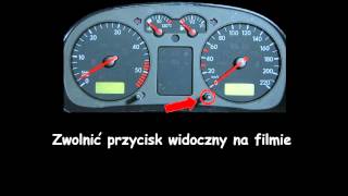 VW BORA 09.1998-05.1999 Oil Indicator Reset service light Manual Inspection Kasowanie Inspekcji