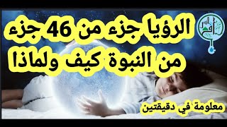 الرؤيا جزء من النبوة..... كيف ولماذا؟؟؟؟?