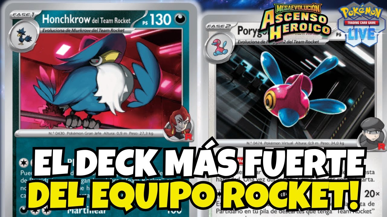EL DECK MÁS FUERTE DEL EQUIPO ROCKET! NUEVO HONCHKROW /ASCENDED HEROES [POKEMON TCG LIVE] [STANDARD]