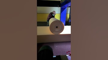 High-precision 100-meter sponge cutting #sponge #factory #factoryproducts