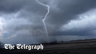 video: Watch: Tornadoes rip through Kansas with winds up to 100mph