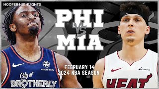 Philadelphia 76ers vs Miami Heat Full Game Highlights | Feb 9 | 2024 NBA Season