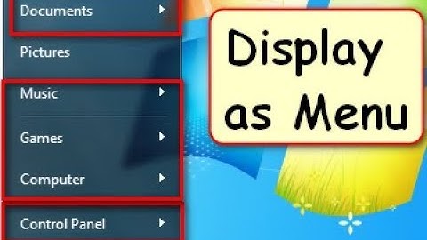 Show Control Panel As A Menu On Start Menu|How to Tutorials