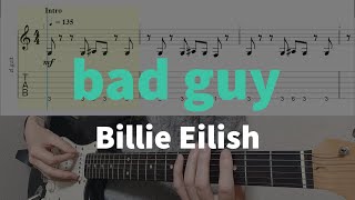 bad guy - Billie Eilish | guitar tab