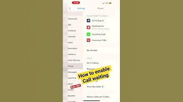 How to enable Call Waiting in iPhone iOS device || part 281 || #shortvideo #iphone #ytshorts #yt