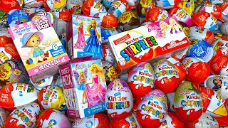 Unboxing Kinder and Surprise Eggs Barbie.Киндеры и Яйца Сюрпризы Куколки Барби