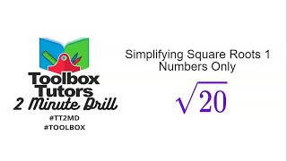 Simplifying Square Roots Numbers Only Example 1