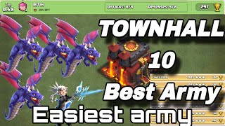 Easiest Powerful Army Th10 Top Players Attack Strategy Clashofclans