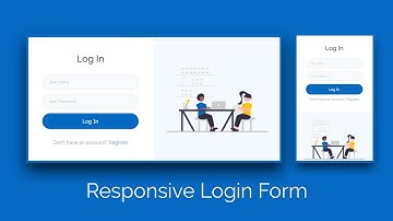 Responsive Login form using HTML & CSS | Login Page Step by Step