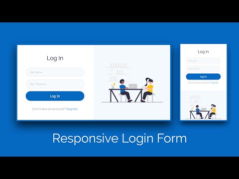 Responsive Login form using HTML & CSS |  Responsive  login page HTML CSS | Login form HTML & CSS