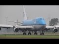 Another Crosswind KLM Boeing 747-400 Close-up Landing At AMS [HD] - June 23, 2013