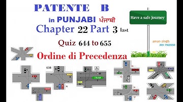 Patente B punjabi  Chapter 22 Part 3  last | Ordine di Precedenza