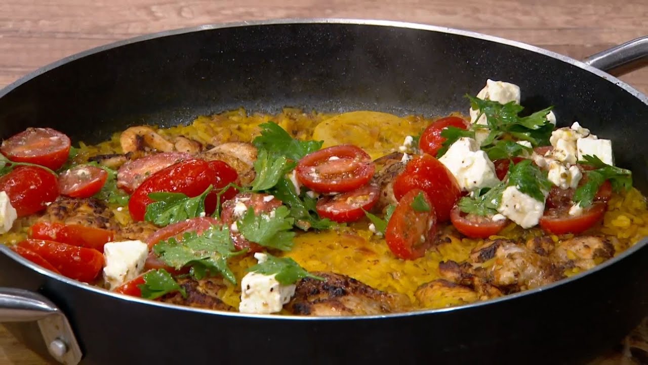 Ριγανάτο κοτόπουλο με ρύζι στο τηγάνι | Ανδρέας Λαγός