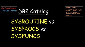 SYSROUTINE - SYSPROCS - SYSFUNCS in IBm i DB2 AS400