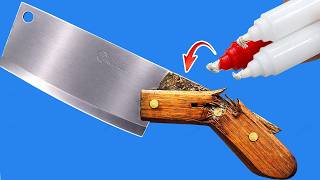 90% of people don't know this trick! How to repair a damaged knife handle - super durable.