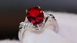 red diamond engagement ring, oval ruby ring