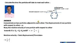 Six particles are situated at the corners of a regular hexagon moving with