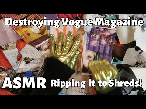 ASMR Destroying Vogue Magazine #asmr #destroy #magazine #satisfying #rip  #ripping #tear 