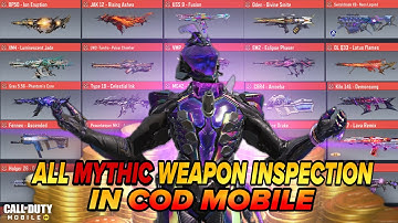 All 28 Mythic Guns In COD Mobile | Every Mythic Weapons Inspection & kill Effects In CODM | Ultra HD