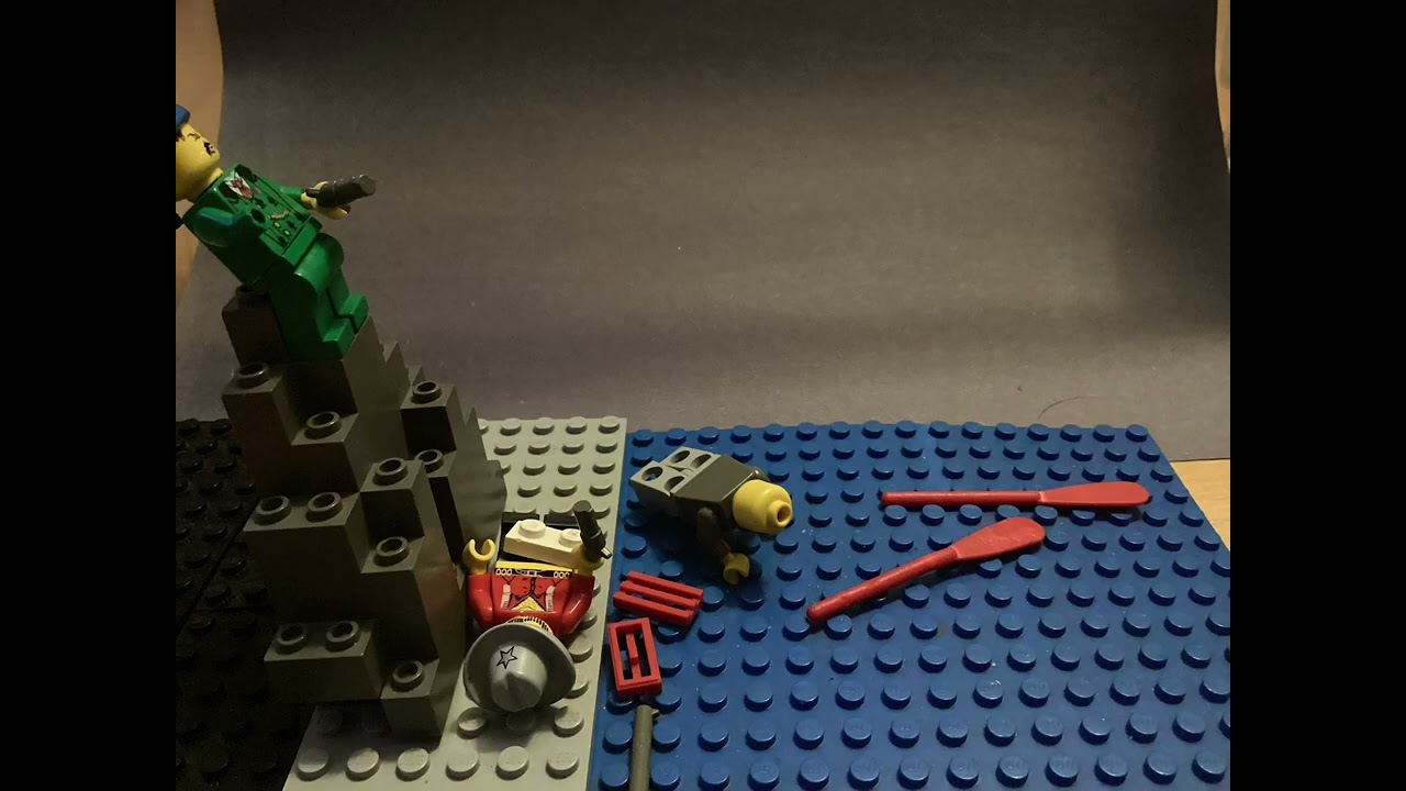 Stop motion Lego boat crash