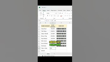 MEMBUAT BARCODE DI EXCEL‼️ #belajarexcel #exceltips #excelhacks #tutorialexcel #excel #msexcel