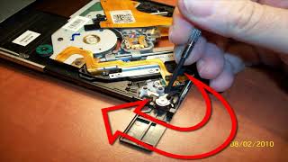 dvd drive lock disassemble assemble hp laptop pav2000