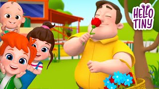 Roses are Red 🌹 Flower Song | Kids Songs and Nursery Rhymes | Hello Tiny