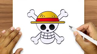 how draw one piece episode logo simple drawing tutorial