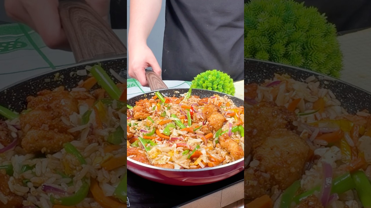 ¡Este arroz con pollo estilo coreano queda tan delicioso que querrás hacerlo siempre! #recetas