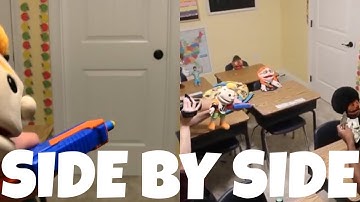 SML Movie: Junior The Snack Dealer! Behind the Scenes and Original Video! | Side by Side! PART 2!